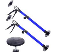 2 Pcs 3rd Hand Support Pole Heavy-Duty 100kg Ceiling Third Hand Tool 20 to 45 in Long Adjustable Support Pole Non-Slip Cargo Bar for Workshop, Painting Work(Blue) Adjustable