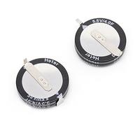 2 Pcs 4.0F 5.5 V Super Capacitor H-Type Button for Smart Capacitance Electronic Components