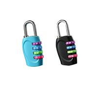 2 Pcs 4 Digit Padlock Re-settable Combo Lock Heavy Duty Padlock Combination Lock for School Gym, Shed, Fence, Hasp, Garage