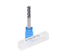 2 Pcs 4-Flute End Mill Bits HSS CNC Straight Shank Drill Cutter Tool Set 8mm D8*25*D8*75L Four Flutes Solide Carbide Flat Square Mills Router