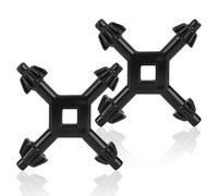 2 Pcs 4 in 1 Drill Chuck Key Wrenches, 4 Sizes Multifunctional Universal Zinc Alloy Chuck Key Hand Drilling Tool for Drill Press Power Tool Chucks Replacement (Small)