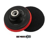 2 Pcs 4 Inch Hook and Loop Backing Pad with M10 Drill Adapter, 100mm Hook & Loop Buffing Pad for Sanding Discs, Rubber Backing Pads for Angle Grinder Drill Buffer Polisher