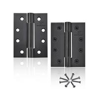 2 Pcs 4 Inch Stainless Steel External Door Hinges - Heavy Duty, Black, for Wood