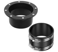 2 Pcs 4" Magnetic Dust Collection Connector Kit with Dust Control Flex Cuff, Quick-Connect Hose Coupler Fitting for Woodworking Shop Vacuum & Dust Collector Systems