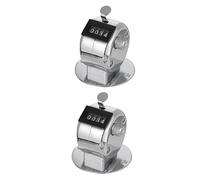 2 Pcs 4 Metal Counting Artifact Mechanical Tally Counters T Tool Desktop Tally Metals Metal Handheld Clicker Handheld People Desk Tally Hand Held Clicker Knitting Ring Manual
