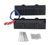 2 Pcs 4 String Bass Pickup, Single Coil Jazz Bass Pickup, Noise Free Closed Design with Ceramic Magnet, Triple Wax Dipped for Electric Bass Guitar, Includes Mounting Screws and Spr