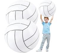 2 Pcs 40 Inch Giant Inflatable Volleyball Blow up Volleyball Beach Ball White Pool Sports Balls for Outdoor Activity Sports Themed Party Favors