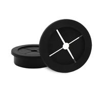 2 Pcs 40mm Desk Cable Grommet Cable Cord Grommets Round Cable Hole Cover Plastic Cable Wire Grommet for Office Computer Desk Wire Organizer Black A5SZHXS