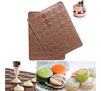 2 PCS 48 Capacity Macaron Silicone Baking Mat Baking Sheet Muffin DIY Chocolate Cookie Mould