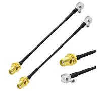 2 Pcs 4G Antenna SMA to TS9 Cable 4G LTE Antenna Extension Cable SMA Female Adapter Cable Bulkhead to TS9 Plug Right Angle Cable RG174 20cm for 4G Router 2G 3G 4G Wifi Router LTE Antenna UMTS Mobile