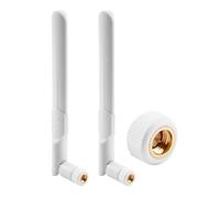 2 Pcs 4G LTE Antenna SMA Male Omnidirectional Aerial 5dBi, Compatible with Vodafone EE O2 Three Huawei Netgear ZTE 4G LTE Router Gateway Modem Terminal Wireless Trail Camera TP-Link MR400 (White)
