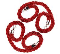 2 Pcs 4m VIP Red Queue Ropes - Heavy-Duty Hanging Ropes for Hotels, Bars & Events - Ideal for Crowd Control & Queue Management Solutions