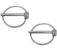 2 Pcs 4mm Lynch Retaining Pin, Stainless Steel Round Safety Pins Trailer Lock Pin Retaining Pins Lynch Pin Fasteners