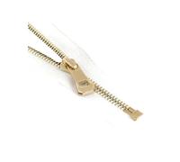 2 Pcs 5# 35-85cm Colored Metal Zipper Open Auto-Lock Zipper Decoration Repair Kit,White Gold,75cm