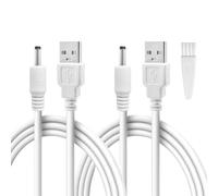 2 Pcs 5 FT Replacement Charger Cable for Flawless Pedi, Compatible with Finishing Touch Electric Foot Callus Remover, USB to DC Barrel Charging Cord