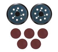 2 PCS 5 Inch 8 Hole Sanding Discs for Orbital Sander, Orbital Sander Pads for Makita M9204 BO5030 BO5031 DBO180Z BO8041 DBO180RMJ BO5041 BO5010 BO5011 BO5012, With 5 Flocking Sandpaper