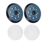 2 PCS 5 Inch Orbital Sander Backing Pad - 8 Hole Hook and Loop Replacement Base - Rubber Sanding Pad for 125 mm Random Orbital Sanders
