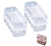 2 Pcs 5 ml Vial Holders Peptide Case for Fridge, 10 Slot Peptides Storage Box Organiser Container, Clear Vial Holder Peptide Storage Cases for Refrigerator and Laboratory