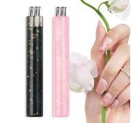 2 Pcs 5 Petal Flower Nail Art Tool,One Stroke Flower Dotting Tool for Nails,1.8mm Stainless Steel Fine Tip for Painting Sculpting Rhinestones DIY and Salon