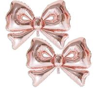 2 Pcs 50 Inch Rose Gold Bow Balloons for Rose Gold Bow Coquette Birthday Decorations Wedding Baby Shower Bachelorette Party Decoration
