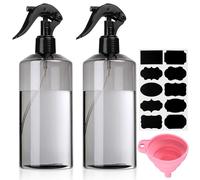 2 Pcs 500ML Water Spray Bottles, Empty Spray Bottles for Cleaning, Refillable Plastic Plant Mist Spray Bottle, Plant Mister Trigger Sprayer Bottles for Gardening Plants Home Cleaning Watering Can