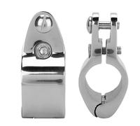 2 Pcs 50mm Marine Jaw Slides, Stainless Steel Boat Hinged Upper Jaw Hardware, Bimini Top Hinge Rail Mount Fittings for Marine & Yacht, Corrosion Resistant