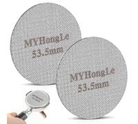 2 Pcs 53.5mm Puck Screen, Coffee Espresso Puck Screen, 1.7mm Thick Stainless Steel Coffee Filter Reusable Espresso Filters Screens for Portafilter 53.5mm, Barista Accessories (53.5MM)