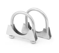 2 Pcs 54mm Exhaust Clamp, 304 Stainless Steel U Clamp Heavy Duty U Bolts Exhaust Saddle Type for 54mm Diameter Tail Pipe