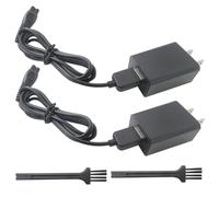 2 Pcs 5V Charger Replacement Compatible for Philips Shaver Series: X3001/90 S5880/81, Replacement Power Cord for Philips Norelco Shaver 2400 USB Charging Cable, Black by GruDawu Update