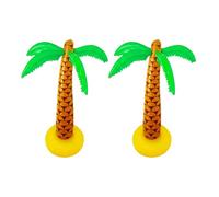 2 Pcs 6 ft Inflatable Palm Tree Party Decorations, Blow Up Tropical Hawaiian Pool and Beach Luau Props for Summer Parties, Tiki Events, Garden BBQ, Fancy Dress, Jungle Theme Decor and Photo Backdrops