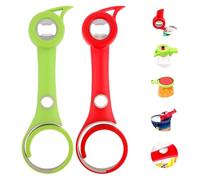 2 Pcs 6 in 1 Jar Opener, Versatile Jar Openers for Arthritis Hands, Professional Can Opener and Bottle Opener, Can Openers That Work, Kitchen Gadgets for Various Bottle Caps and Can Lids