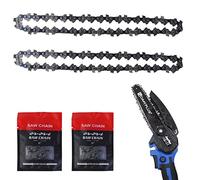 2 Pcs 6 Inch Mini Chainsaw Blade, 21V Mini Chainsaw Chain Replacement, Portable Cordless Electric Chainsaw Blade for Wood Branch Cutting