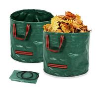 2 Pcs 60L Reusable Garden Waste Bags Waterproof PP Garden Sacks with Handle