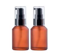 2 Pcs 60ml 2oz Glass Pump Bottles Refillable Glass Pump Lotion Dispenser Cosmetic Cream Pump Bottle Travel Size Soap Dispenser Cosmetic Containers Travel Pump Bottles for Toiletries(Wine Red)