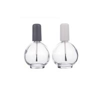 2 PCS 75 ml/2.5 oz Empty Nail Polish Bottles with Brush Refillable Large Capacity Nail Polish Glass Container for DIY Nail Art