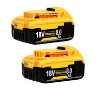 2 Pcs 8.0Ah/8000mAh Lithium Battery Replacement for Dewalt Compatible with Dewalt Battery DCB184 DCB200 DCB1820 DCB181 DCB182 DCB201 DCB200-2 with LED Indicator