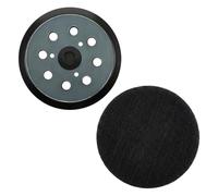 2 Pcs 8 Hole 5 Inch Orbital Sander Backing Pad Compatible With Makita BO5030 BO5031 DBO180 BO5041 BO5010 BO5011 M9204 Hook And Loop Replacement Pad Durable Rubber Sanding Disc Base for Wood Metal
