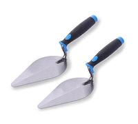 2 PCS 8-inch Trowel for Plastering & Bricklaying - Soft Grip Flat Masonry Tool Cement Finishing Bricklayers Point Trowel