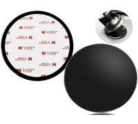 2 Pcs 80mm Adhesive Dashboard Mat Mounting Disc,3.15" Universal Suction Cup Mounting Disc for Dashcam Windshield Mount,GPS,Tablet,Car Phone Holder Base with Adhesion,Black(Red on White Background)