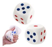 2 Pcs 8cm Extra Large Foam Dice, True Giant Squishy Fidget Cube Toy, For Classroom Maths Learning Garden Games And Party Bag Fillers, Fits Kids Adults, Mega Stress Relief Set