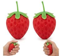 2 Pcs 8cm Strawberry Toys, Tools for Office Workers, Portable for Travel Entertainment