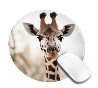 2 PCS 8inch Round Mouse Pad Giraffe Mouse Mat with Non-Slip Rubber Base Custom Computer Mouse Pads for Wireless Mouses Laptop Office Desk Accessories Gaming Mousepad