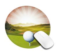 2 PCS 8inch Round Mouse Pad Golf Sport Mouse Mat with Non-Slip Rubber Base Custom Computer Mouse Pads for Wireless Mouses Laptop Office Desk Accessories Gaming Mousepad