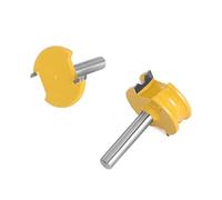 2 Pcs 8mm Shank Canoe Flute And Bead Router Bit Set Woodworking Tungsten Cobalt Alloy Wood Tenon Cutter Milling Bits Tools