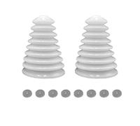 2 Pcs 9.2x13 cm Silica Gel Scalable Drill Dust Cover Collector,Dustproof Device Power Tool Utility Accessories,With 8 Spacers,for Dustproof,White