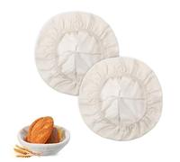 2 Pcs 9 Inches Banneton Liner, Bread Proofing Basket Cloth Liner, Universal Bannetons Proofing Baskets Liners, Washable Quick-Dry Banneton Covers Liners, Reusable Durable Bowl Covers for Breads Proof