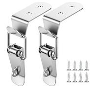 2 Pcs 90-Degree Angle Latch Stainless Steel Spring Loaded Toggle Latch Tool Box Hood Locks with Screws for Box Cabinet Door Barn