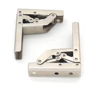 2 Pcs 90 Degree Folding Shelf Hinges, Stainless Steel Folding Shelf Hinge Kitchen Cabinet Hinges with Fixing Screws, Furniture Accessories
