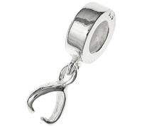 2 pcs .925 Sterling Silver Pendant Connector Bail Clasp For Pandora Troll Chamilia European Charm/Findings/Bright