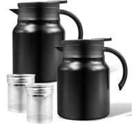 2 Pcs 950 ml Thermal Coffee Carafe for Keeping Carafe for hot Liquid, Airpot Insulated Coffee Stainless Steel Vacuum Thermal Pot for, Water, Tea, Keep Hot 6 Hours